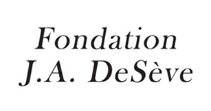 Un logo avec l'inscription Fondation J.A DeSève.